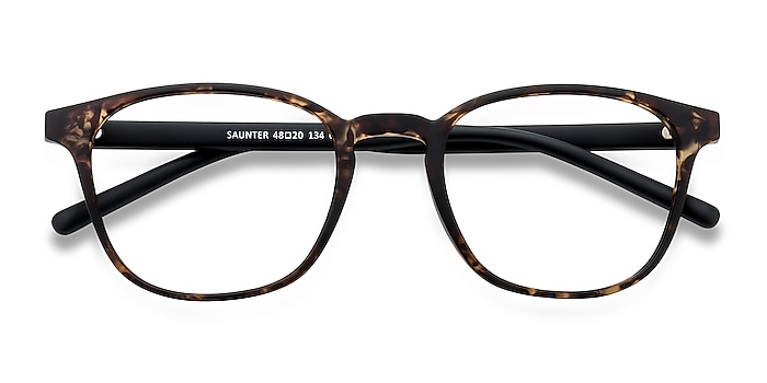 Swirled Amber Saunter -  Lightweight Plastic Eyeglasses
