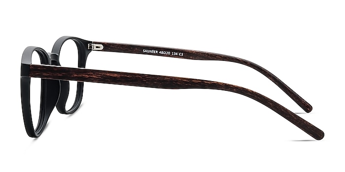 Saunter Matte Black Plastique Montures de lunettes de vue d'EyeBuyDirect