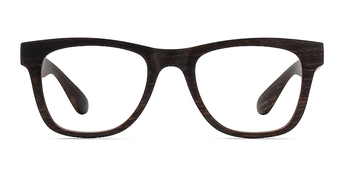 Project Brown Striped Plastic Eyeglass Frames from EyeBuyDirect