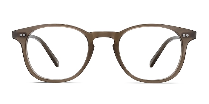 Symmetry Taupe Acetate Eyeglass Frames from EyeBuyDirect