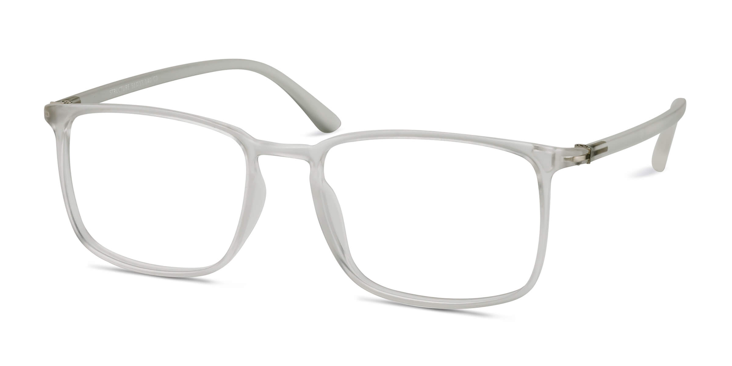 Structure Rectangle Frosted Clear Full Rim Eyeglasses | Eyebuydirect