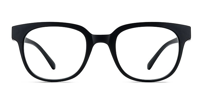 Flashback Matte Black Plastique Montures de lunettes de vue d'EyeBuyDirect