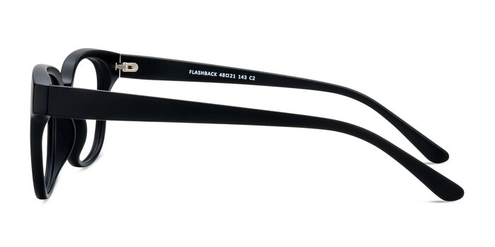 Flashback Matte Black Plastique Montures de lunettes de vue d'EyeBuyDirect