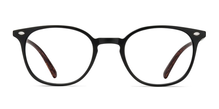 Hubris Matte Black Plastic Eyeglass Frames from EyeBuyDirect