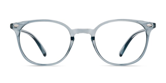 Hubris Clear Blue Plastic Eyeglass Frames from EyeBuyDirect