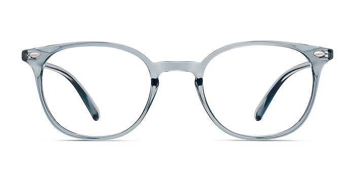 Hubris Clear Blue Plastic Eyeglass Frames from EyeBuyDirect