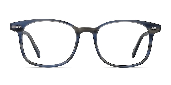 Lift Blue Striped Acetate Eyeglass Frames from EyeBuyDirect