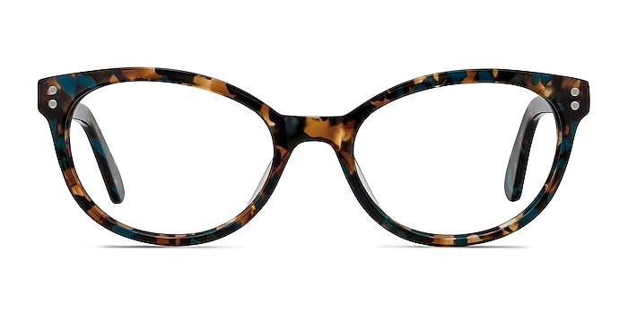 Valentina Brown Floral Acétate Montures de lunettes de vue d'EyeBuyDirect