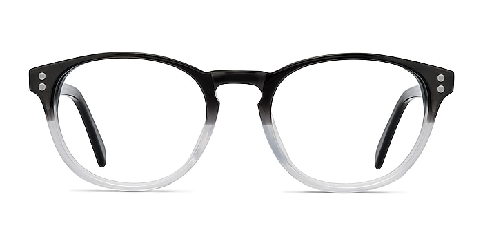 Split Clear Black Acétate Montures de lunettes de vue d'EyeBuyDirect