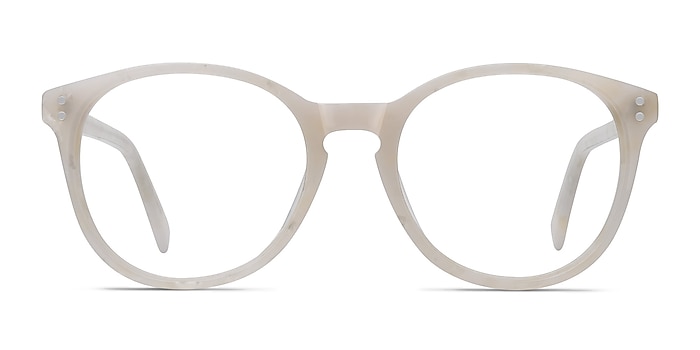 Pride Pearly White Acétate Montures de lunettes de vue d'EyeBuyDirect