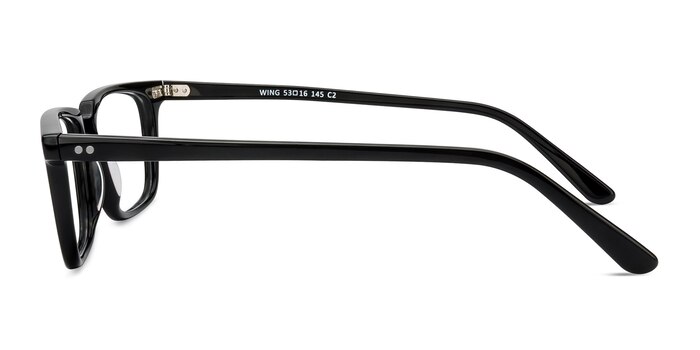 Wing Noir Acétate Montures de lunettes de vue d'EyeBuyDirect
