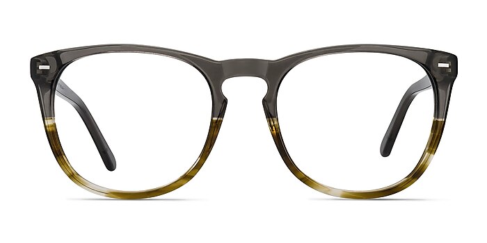 Divina Gray Brown Acetate Eyeglass Frames from EyeBuyDirect