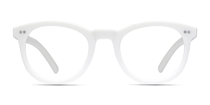 Solar Matte White Plastic Eyeglass Frames from EyeBuyDirect