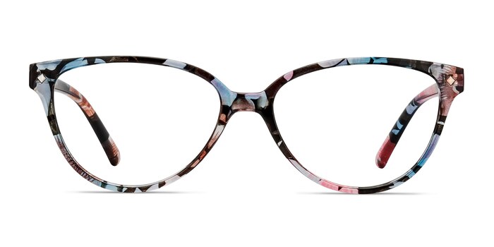 Dame Pink Floral Plastique Montures de lunettes de vue d'EyeBuyDirect