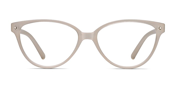 Dame Matte Clear Plastic Eyeglass Frames from EyeBuyDirect