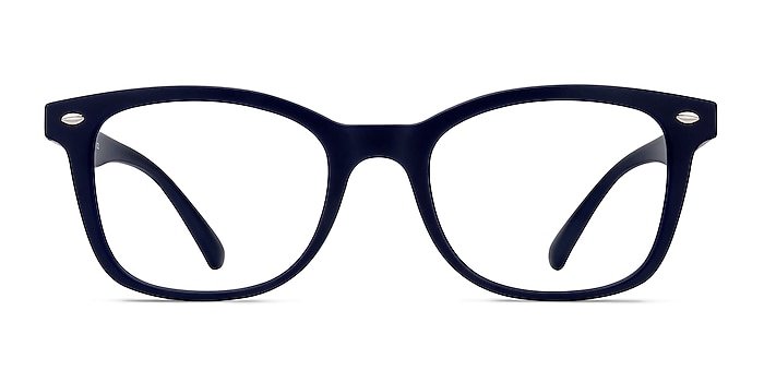 Drama Navy Plastic Eyeglass Frames from EyeBuyDirect