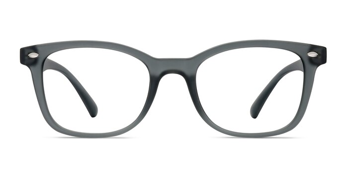 Drama Matte Gray Plastic Eyeglass Frames from EyeBuyDirect