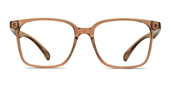 Blocks Clear Brown Plastique Montures de lunettes de vue d'EyeBuyDirect