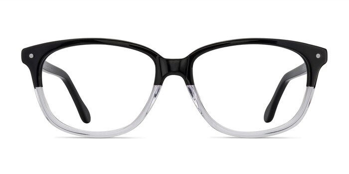 Escape Rectangle Clear Black Full Rim Eyeglasses | Eyebuydirect