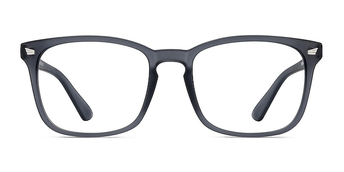 Uptown Matte Gray Plastic Eyeglass Frames from EyeBuyDirect