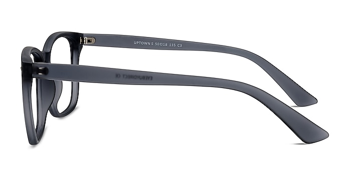 Uptown Matte Gray Plastique Montures de lunettes de vue d'EyeBuyDirect
