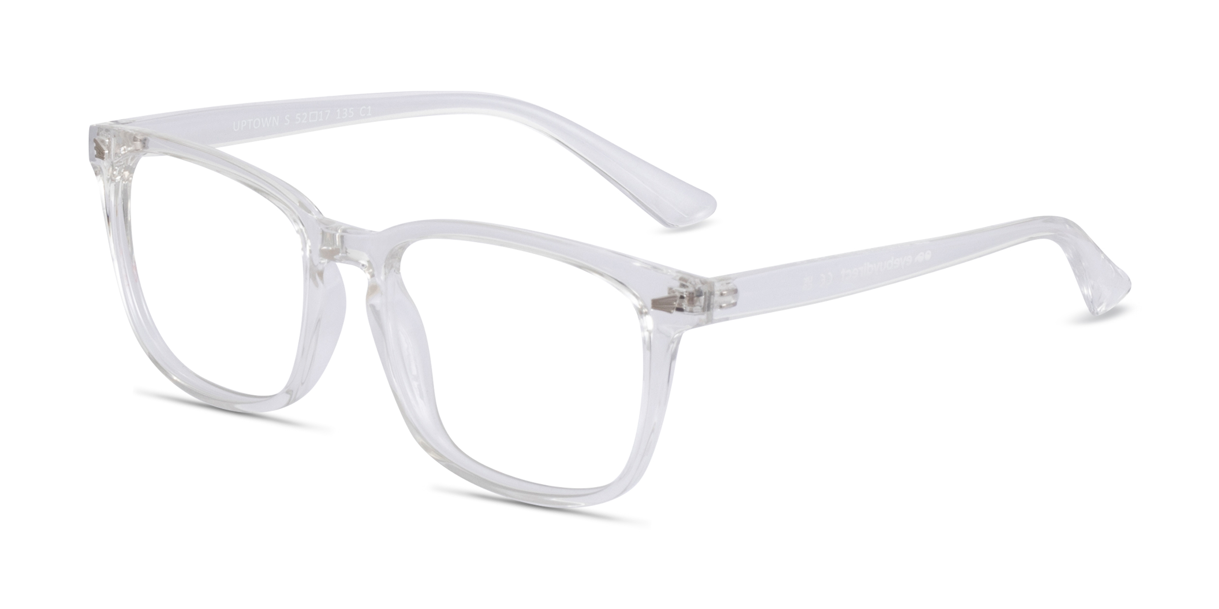 Uptown Square Clear Full Rim Eyeglasses Eyebuydirect 1337