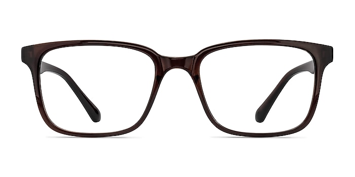 November Brun Plastique Montures de lunettes de vue d'EyeBuyDirect