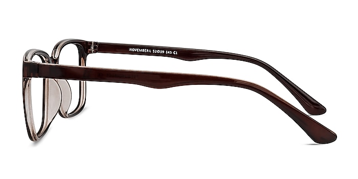 November Marron Plastique Montures de lunettes de vue d'EyeBuyDirect