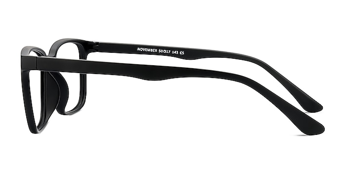 November Matte Black Plastique Montures de lunettes de vue d'EyeBuyDirect