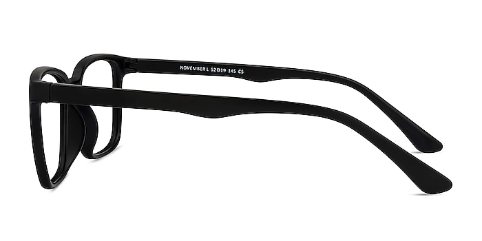 November Matte Black Plastic Eyeglass Frames from EyeBuyDirect
