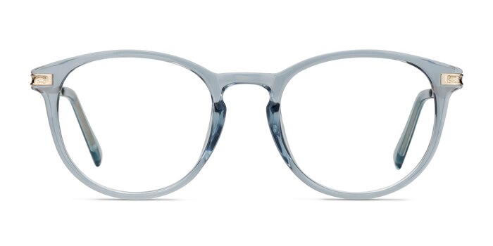 Daphne Clear Blue Plastic-metal Montures de lunettes de vue d'EyeBuyDirect