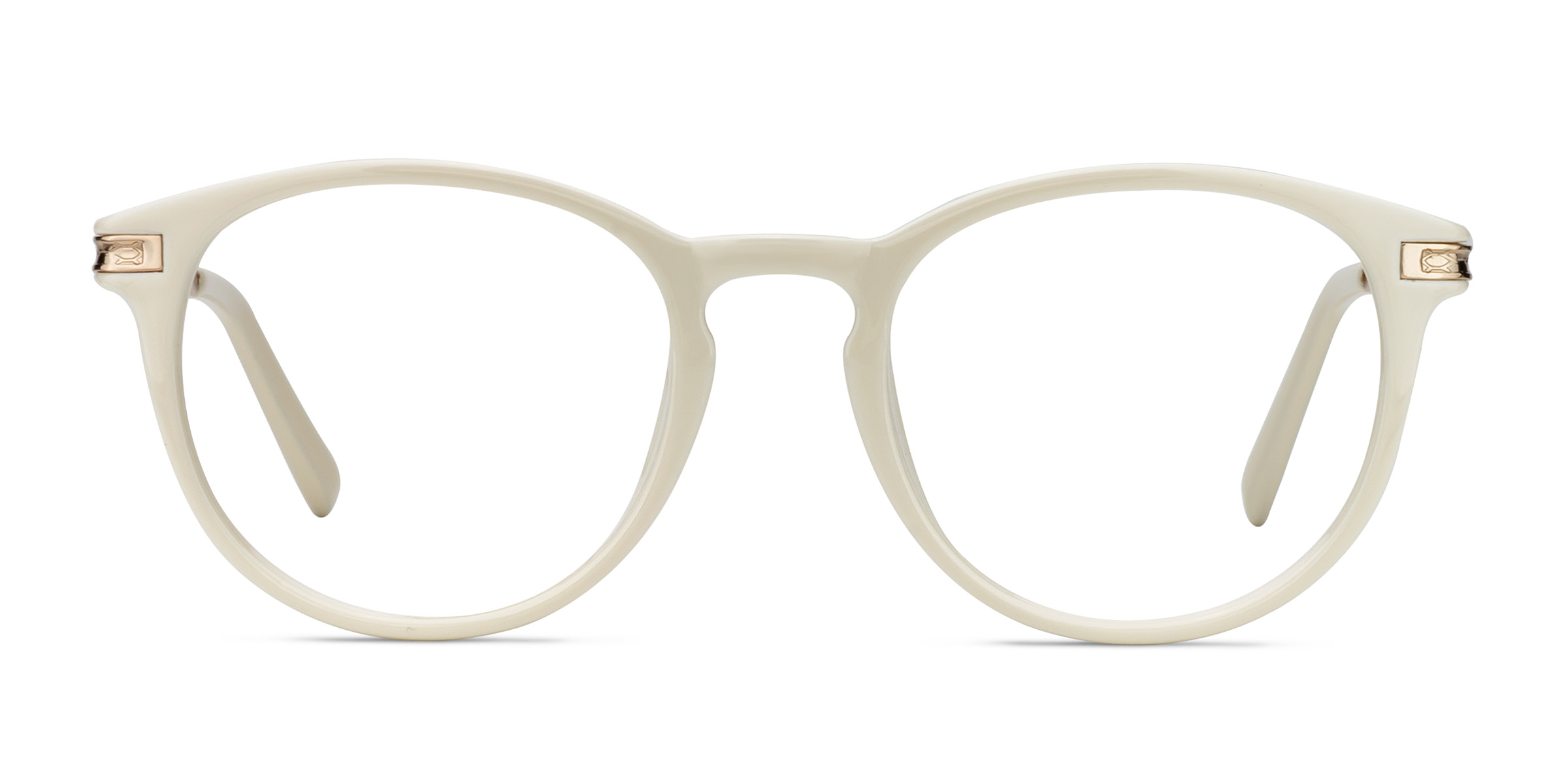 Daphne Round White Glasses for Women Eyebuydirect