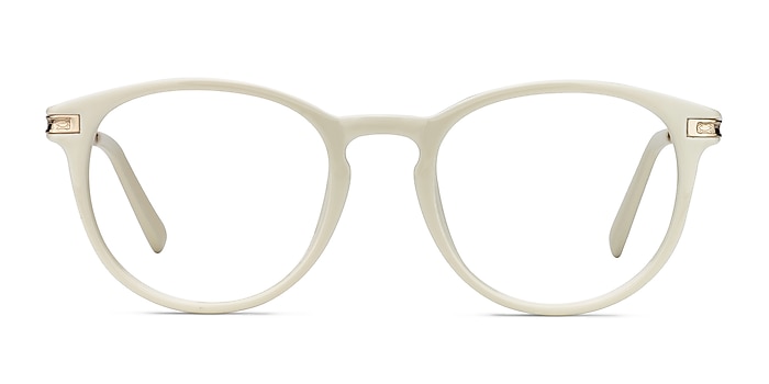 Daphne Blanche Plastic-metal Montures de lunettes de vue d'EyeBuyDirect