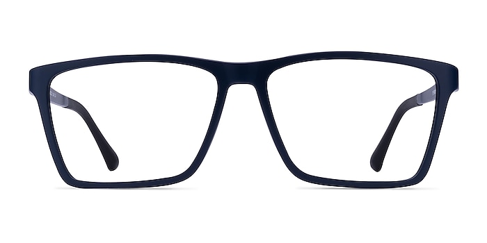 Equation Matte Navy Plastic Eyeglass Frames from EyeBuyDirect