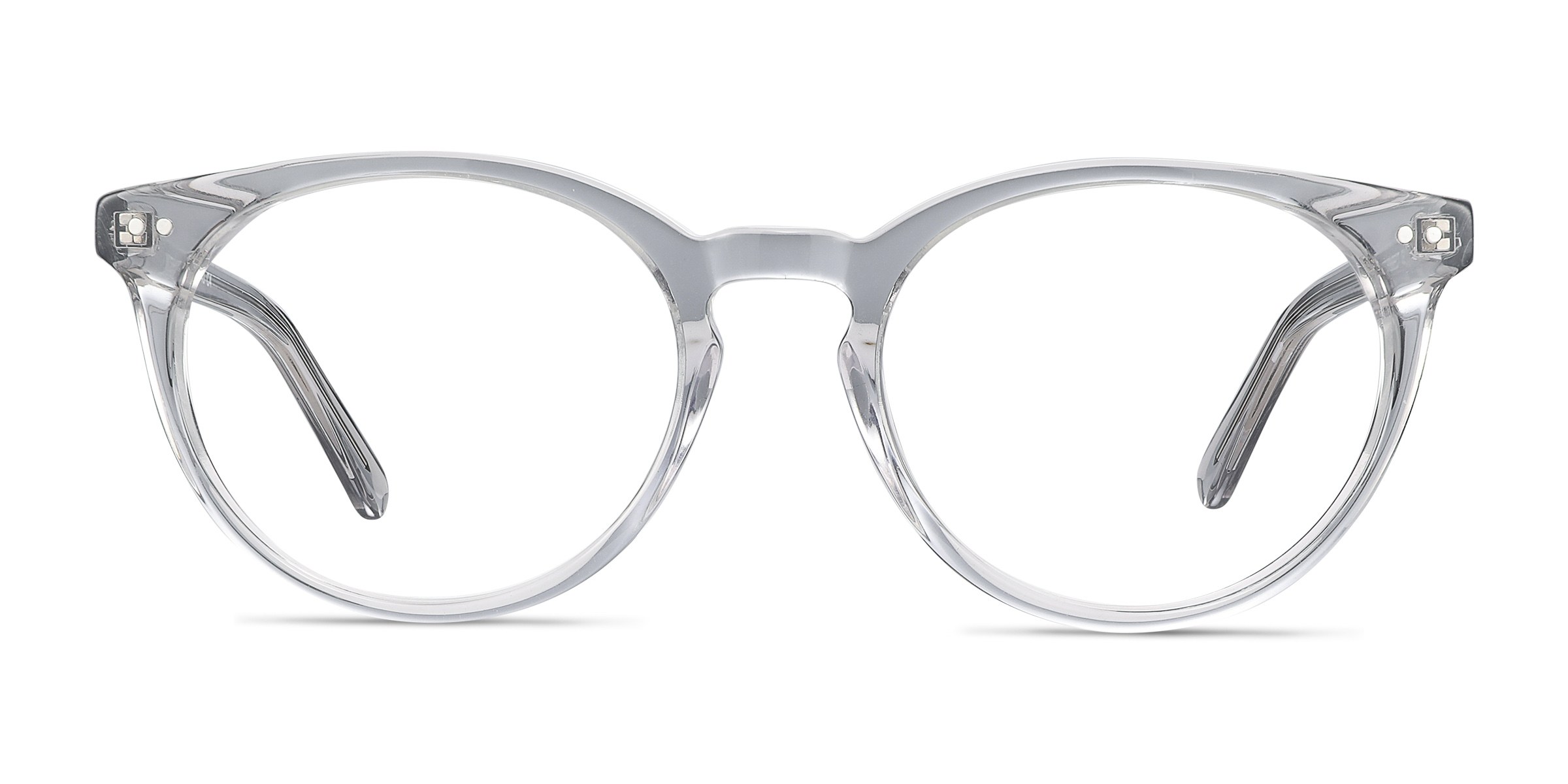 Morning Round Gray Clear Full Rim Eyeglasses | Eyebuydirect