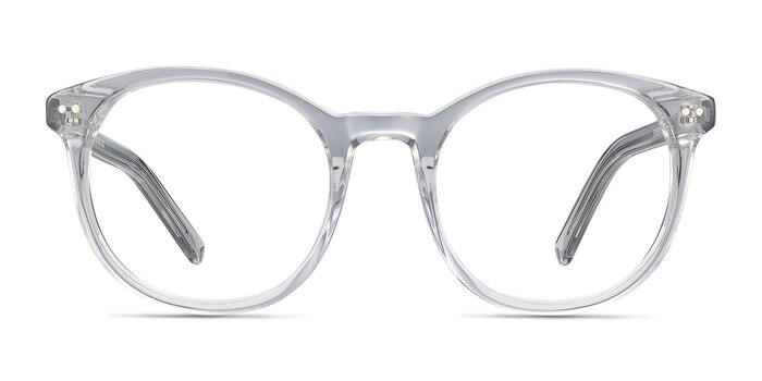 Primrose Round Gray Clear Glasses for Women | Eyebuydirect