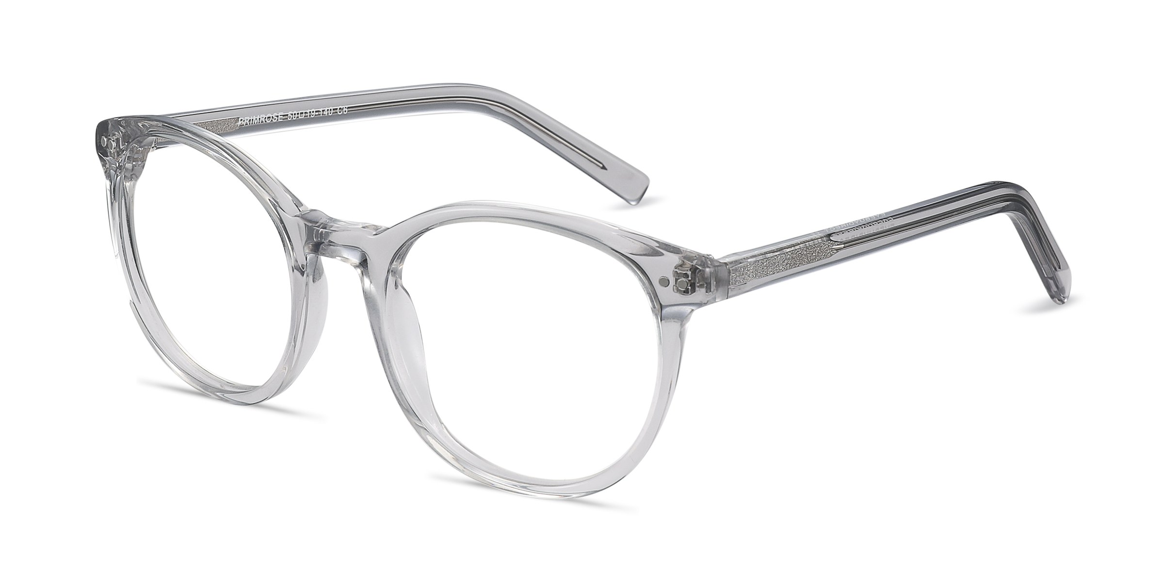 Primrose Round Gray Clear Glasses For Women Eyebuydirect Canada 