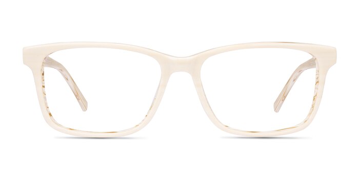 Prologue Cream Acetate Eyeglass Frames from EyeBuyDirect