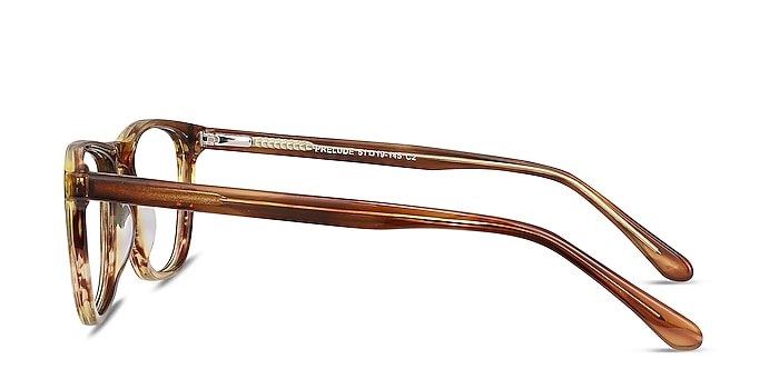 Prelude Brown Striped Acetate Eyeglass Frames from EyeBuyDirect