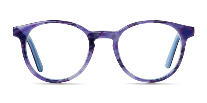 Lariat Purple Striped Acétate Montures de lunettes de vue d'EyeBuyDirect