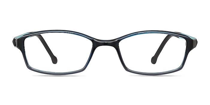Glitch Clear Navy Plastic Eyeglass Frames from EyeBuyDirect
