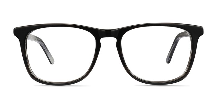 Skyline Black Gray Acetate Eyeglass Frames from EyeBuyDirect