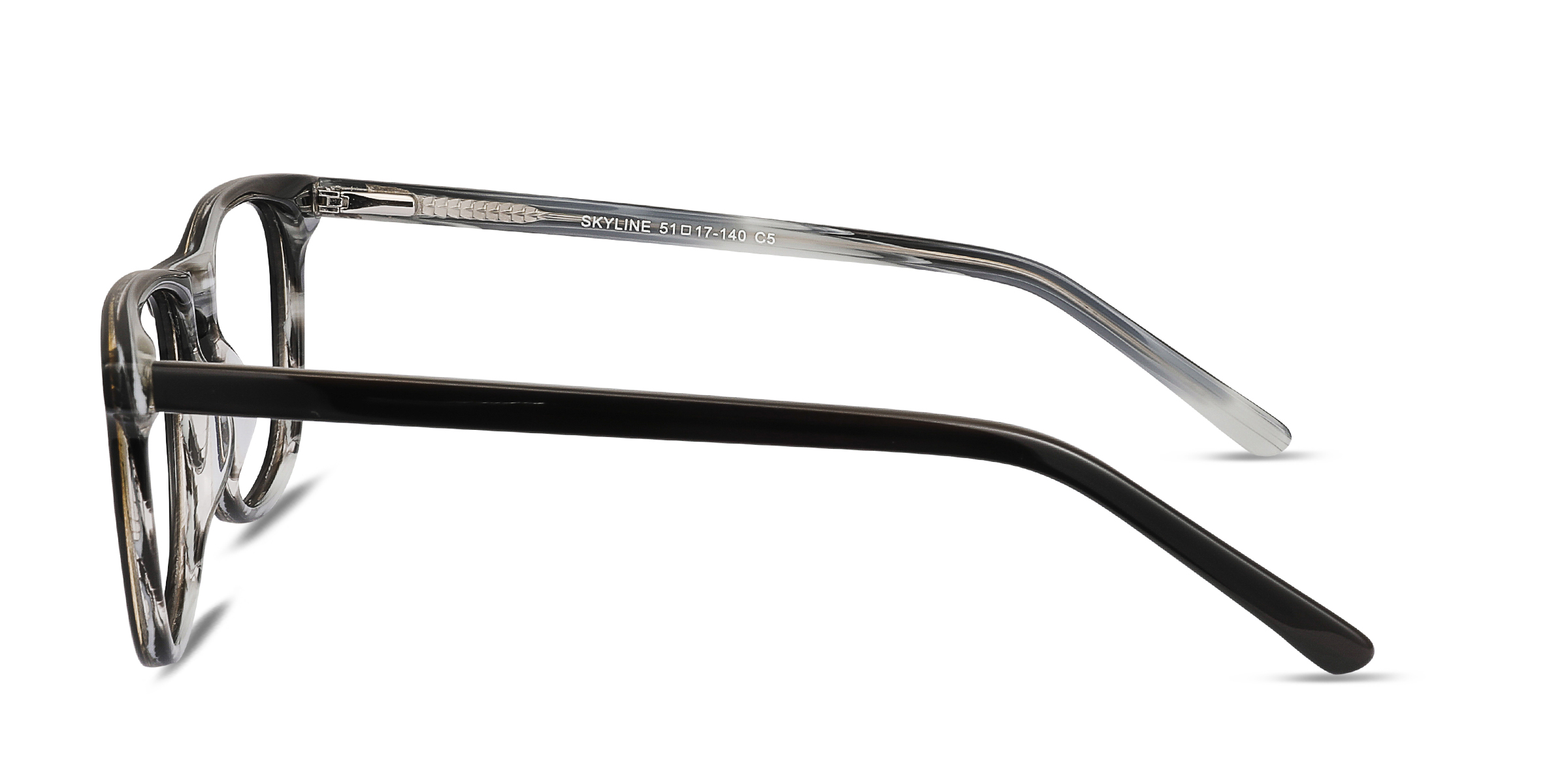 Skyline Square Black Gray Glasses for Men | Eyebuydirect
