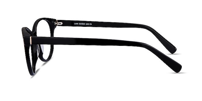 Laya Noir Acétate Montures de lunettes de vue d'EyeBuyDirect