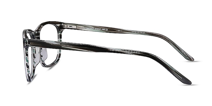 Ballast Gray Striped Acetate Eyeglass Frames from EyeBuyDirect