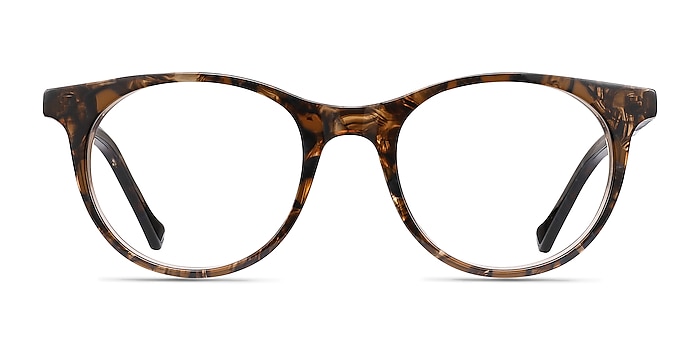 Delle Brown Floral Acetate Eyeglass Frames from EyeBuyDirect