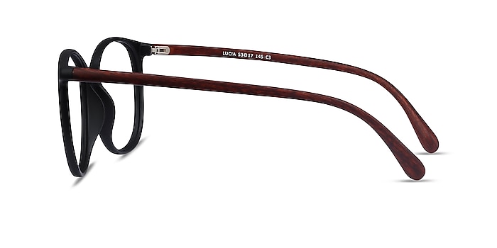 Lucia Matte Black Plastique Montures de lunettes de vue d'EyeBuyDirect