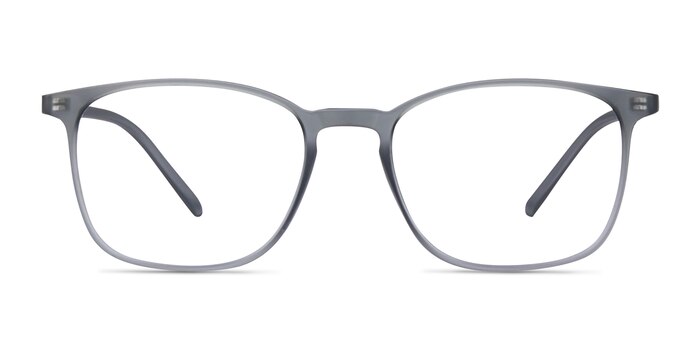 Trenton Rectangle Gray Full Rim Eyeglasses | Eyebuydirect