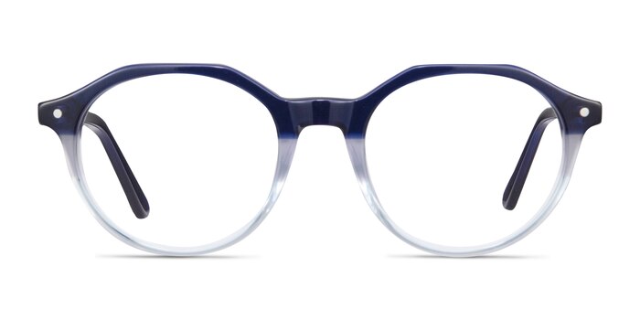 Moby Clear Blue Acetate Eyeglass Frames from EyeBuyDirect