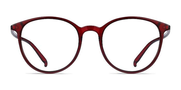 Macaron Burgundy Plastic Eyeglass Frames from EyeBuyDirect